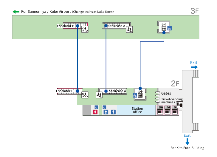 Kita Futo Station [PL09] Floor Plan / Facilities