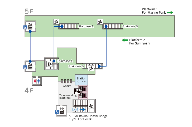 Minami Uozaki (Sakagura-no-michi) Station [R03] Floor Plan / Facilities